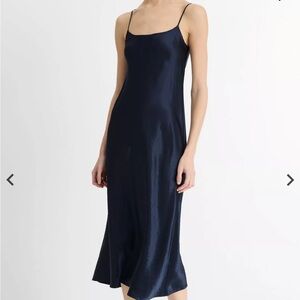 Vince Midnight Blue Satin Slip Dress